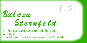 bulcsu sternfeld business card